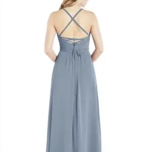 Azazie Dresses Nwt Azazie Amari Dusty Blue Custom Size Bridesmaids Dress Poshmark